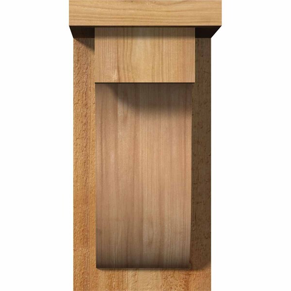 Del Monte Rough Sawn Corbel W/Backplate, Western Red Cedar, 6W X 8D X 12H